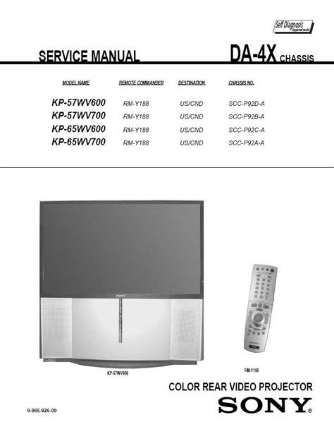Sony kp 57wv600 kp 57wv700 kp 65wv6 00 kp 65wv700 tv service manual. - Product process design principles seider solution manual.