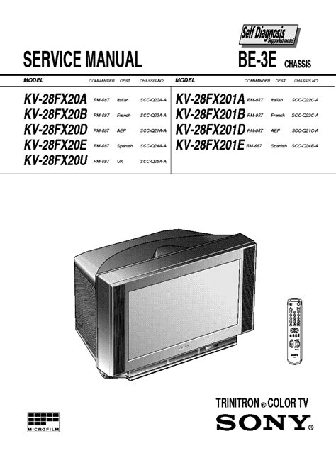 Sony kv 28fx20a kv 28fx20b color tv repair manual. - Irodalmi szöveggűjtemény a középiskolák ii. osztálya számára.
