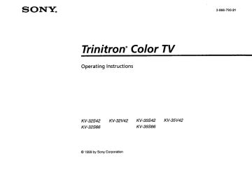Sony kv 32s66 kv 32v42 trinitron color tv service manual. - Surgical solutions for conductive hearing loss manual of middle ear surgery.