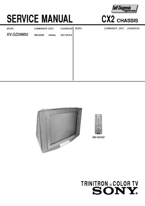 Sony kv dz29m50 fernseher service handbuch. - Case 830 ck tractor owners manual.