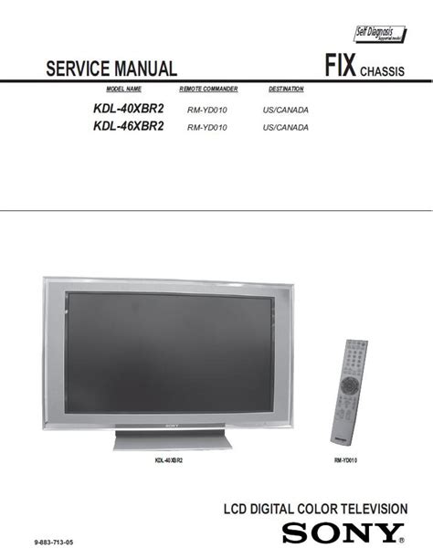 Sony lcd tv kdl 40xbr2 kdl 46xbr2 service manual. - Praxis study guide music content knowledge.
