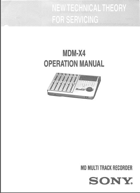 Sony mdm x4 md multi track recorder owner manual. - Herausforderung der demokratie 9. auflage studienführer.