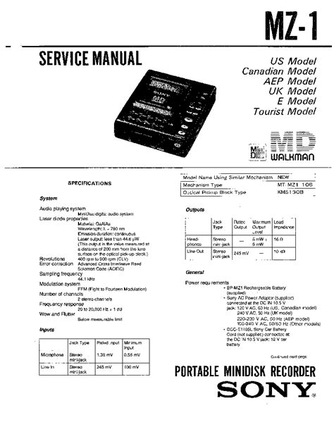Sony mz 1 service manual download. - Konica minolta qms 4060 service repair manual.