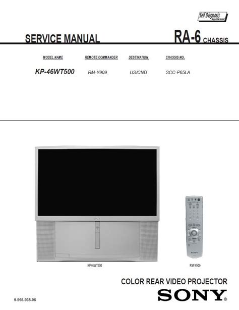 Sony rear projection tv service manual. - Advanced engineering dynamics ginsberg solution manual.