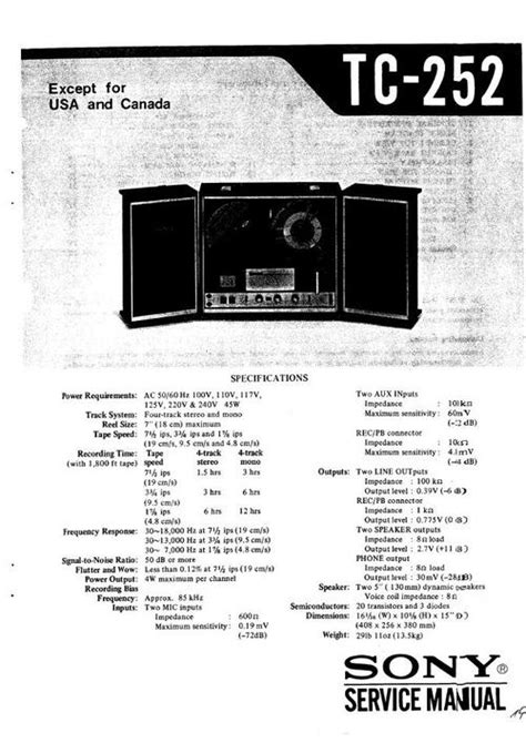 Sony tc 252 reel to reel tape recorder service manual. - Escape from cluelessness a guide for the organizationally challenged.