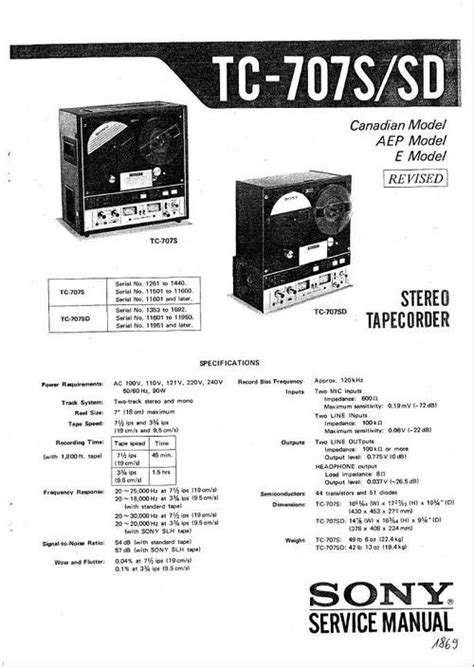 Sony tc 707 sd reel to reel tape recorder service manual. - The tenement handbook a practical guide to living in a tenement.