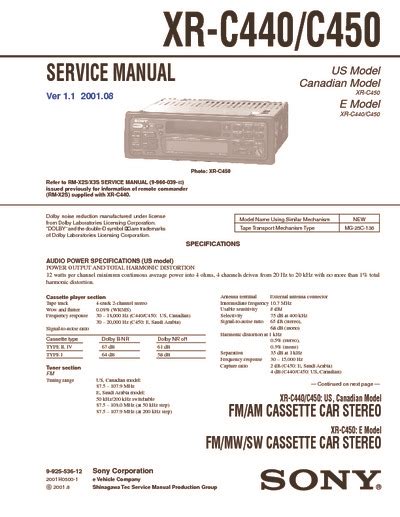 Sony xr c440 c450 cassette car stereo service manual. - Trusting god for everything psalm 23 a personal retreat guide prayer retreat guides.