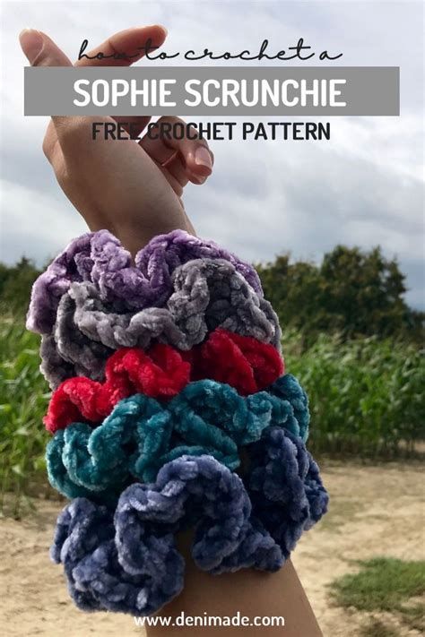 Sophie Scrunchie – Free Crochet Pattern – DeniMade