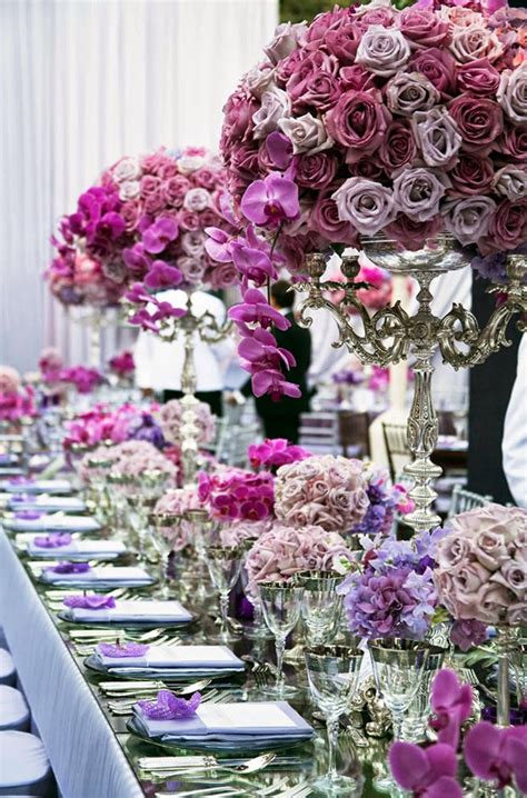 Sophisticated Purple Wedding Table Decorations Top Dreamer