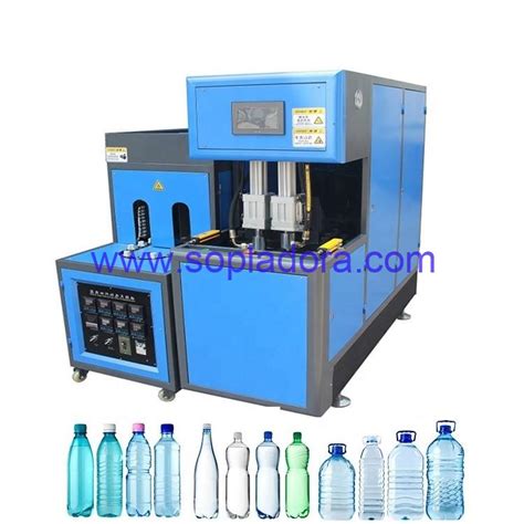 Sopladora de botellas plasticas.  M&aacute;quina sopladora manual de botellas de PET de 0. ...