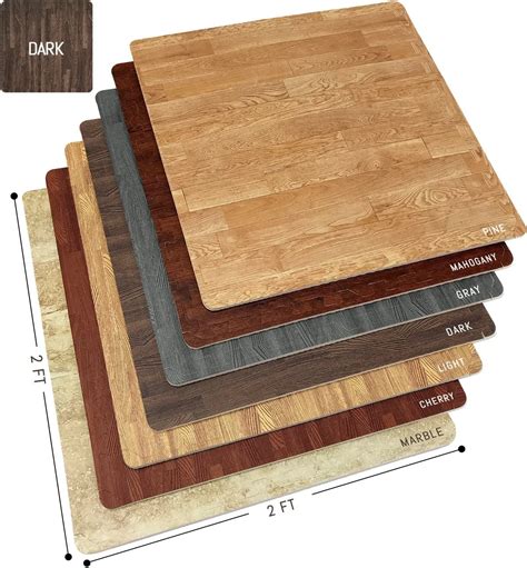 Sorbus Foam Floor Tiles Faux Wood Grain Interlocking Mats