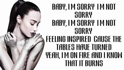 Sorry not sorry lyrics. Things To Know About Sorry not sorry lyrics. 