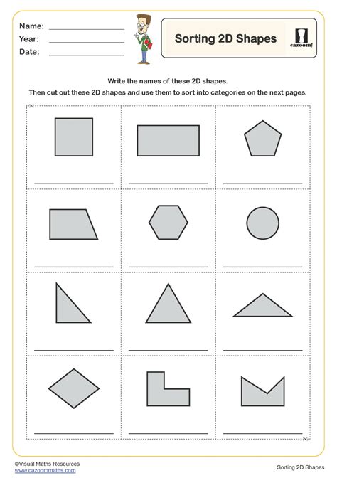 Sorting 2D Shapes Worksheet Fun and Engaging Year 2 PDF Worksheets