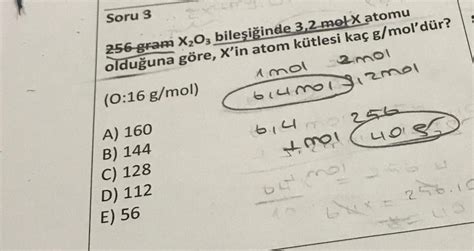 Soru #3: 2 mol su kaç gram gelir? (H:1, O:16) A) 16 B) 18 C) 24 D) 28 E) 36 Soru #4: O 2 molekülünden 1 mol kadar alınıyor? Kütlesi ne kadardır? (O:16) A) 16mol kavramı ve çözümlü sorular dosyası 7 Şubat 2010, Pazar günü lise (9-10-11-12.