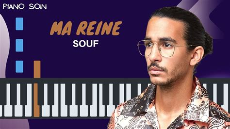 Souf - Ma reine (Piano fr Cover Tutoriel KARAOKE Paroles)