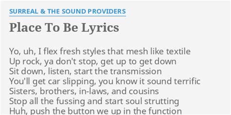 Sound Providers - Place To Be Lyrics - l-hit.com