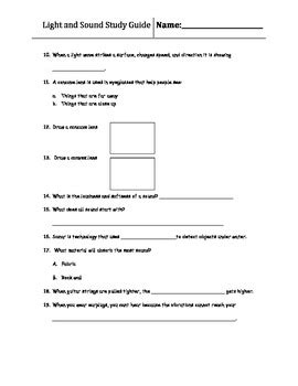 Sound Study Guide 4th Grade