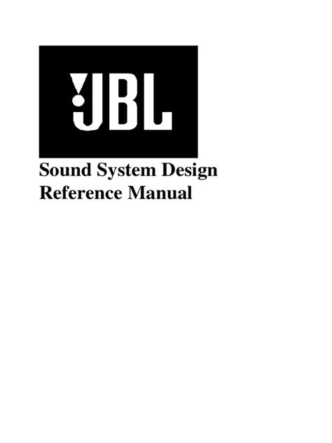 Sound System Design Reference Manual