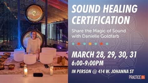 Sound healing certification. LIVE / IN-PERSON / 3-DAY IMMERSION TRAINING. SVOUND Certification Level 1 Training / $1350 –LIMITED TO 6 STUDENTS FOR MAXIMUM INDIVIDUAL IN-DEPTH TEACHER-to-STUDENT FOCUS. Powerful! ... Sound Healing: History and more history ; Sound as the Future of Medicine ; How SOUND affects the Mind, … 