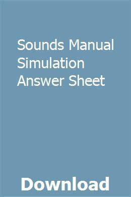 Sound inc manual simulation answer key. - Estilística de amado alonso como una teoría del lenguaje literario.