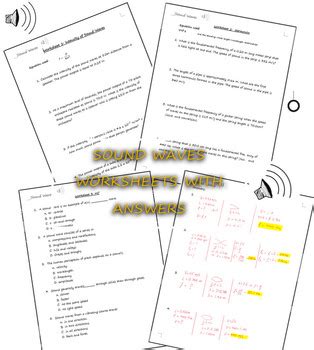 Sound waves worksheets.  This collection of pages comprise worksheets ...
