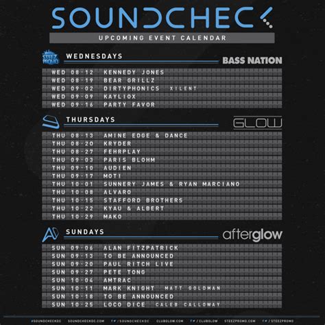 Soundcheck Dc Calendar