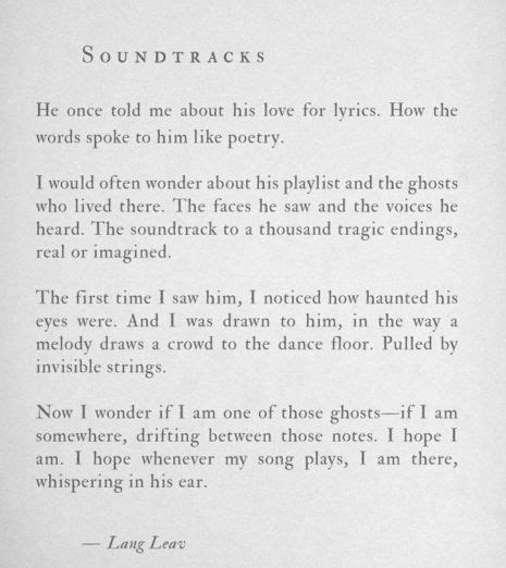 Soundtracks lang leav and michael