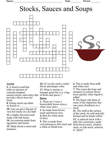 Soup flavor enhancer for short crossword. Find clues for ___ Burger (soup flavored McDonald's offering in Vietnam) or most any crossword answer or clues for crossword answers. Crossword Solver, Scrabble Word Finder, Scrabble Cheat, Boggle ... Soup flavor enhancer, for short SALAD: McDonald's offering since 1985 EGG ___ McMuffin (McDonald's offering) Advertisement. FILET ___-O-Fish ... 