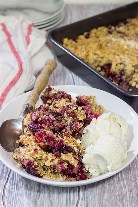 Sour Cherry Crumble Delicious way to celebrate summer fruit!