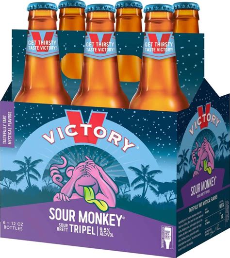 Sour monkey beer. Sour Monkey is a Tripel style beer brewed by Victory Brewing Company - Downingtown in Downingtown, PA. Score: 89 with 1,254 ratings and reviews. Last update: 02-25-2024. 