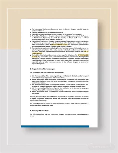 Source Code Escrow Agreement Template Download in Word, Google Docs