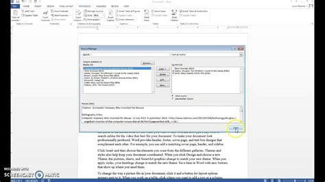 Source manager in word. From here, you can copy the file to a disk or a server, so that you can save it onto another computer. After you’ve copied the file, start Word on the computer that you want to add the sources to. Click the References tab, click Manage Sources, and then click Browse. Browse to the file that you saved, and then click OK. 