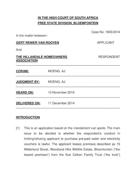 South Africa: Free State High Court, Bloemfontein - saflii…