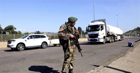 South Africa deploys army over burning of trucks and braces for the possibility of more unrest