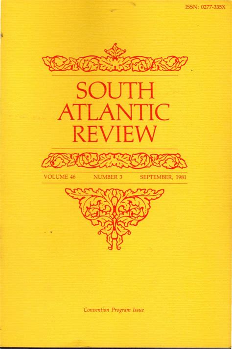 South Atlantic Review 181 - JSTOR