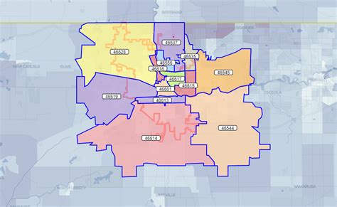South Bend Zip Code Map New York Zip Code Map