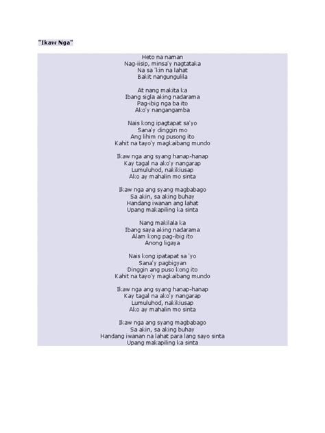 South Border - Ikaw Nga Lyrics AZLyrics.com