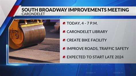South Broadway improvements informational taking place today