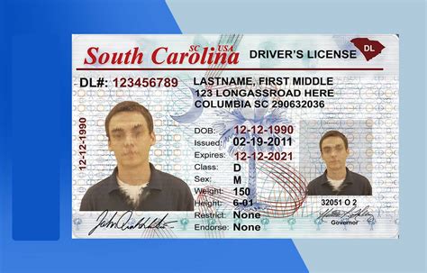 South Carolina Drivers License PSD Template Download File