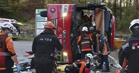 South Korea tour bus crash kills 1 Israeli, 34 people hurt