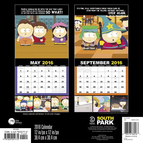 South Park Calendar 2024
