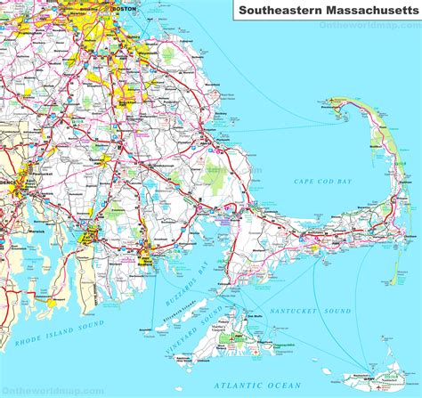 South Shore Map - Eastern Massachusetts, United …