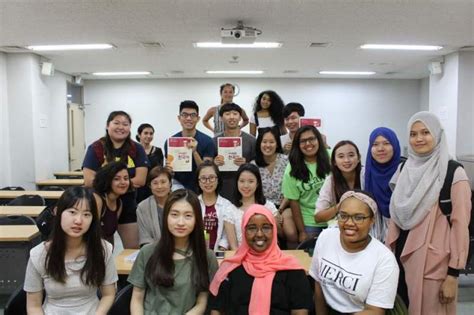 In addition to being able to take courses at all levels of Korean at the university, students can also study in in English with Korean and other international .... 