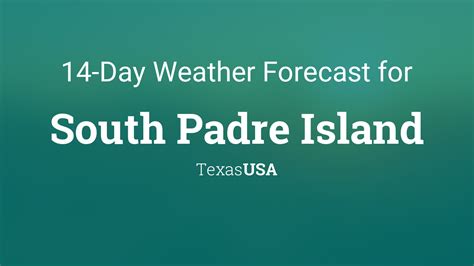 South padre island 14 day weather forecast. South Padre Island Weather Forecasts. Weather Underground provides local & long-range weather forecasts, weatherreports, maps & tropical weather conditions for the South Padre Island area. 