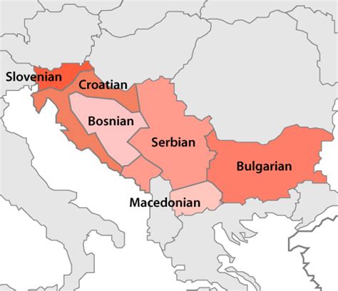 The official languages in each of the three countries, they are spoken by approximately 40 million, 4 million and 10 million speakers respectively. South Slavic languages. The southern Slavs constitute the third and last group of Slavs in Europe. Located in the south of the continent, they are also called Balkan Slavs. They are found in seven .... 