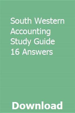South western accounting study guide 14 answers. - Chronica del muy esclarecido principe y rey don alonso.