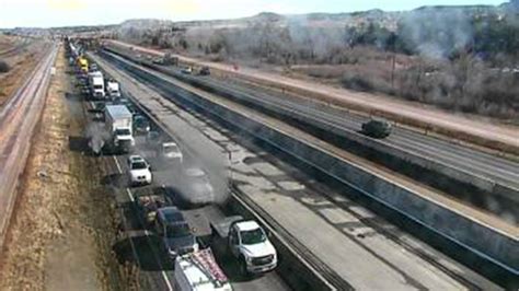 Southbound I-25 reopened after multiple crashes cause closure Sunday