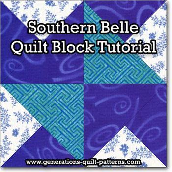Southern Belle Quilt Block StepbyStep Tutorial in 4 Sizes