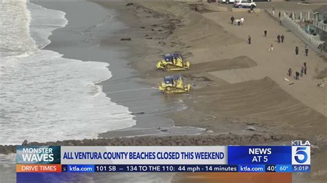 Southern California beaches battered by huge waves again, prompting closures and warnings