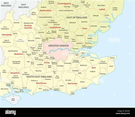 Southern England Map Pictures, Images and Stock Photos